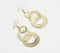 Beaten Brass Encircled Dangle Earrings
