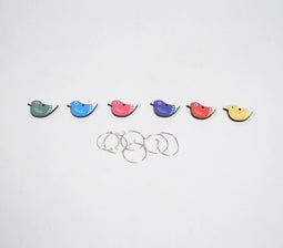 Birds Printed Wine Glass Charms (Set of 6)