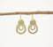 Beaten Brass Dangle Earrings