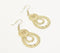 Beaten Brass Dangle Earrings