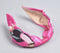 Bird Embroidered Pink Hair Band
