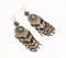 Black-Brown Beaded Shoulder-Duster Earrings