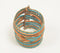 Beaded Teal & Orange Ethnic Stacked Bracelet