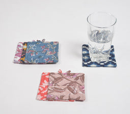Block Printed Assorted Cotton Coasters (set of 6)
