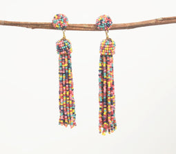 Beaded Retro Drop earrings