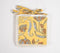 Block Printed Lemon Floral Cotton Coasters with Lace Trims (set of 6)