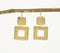 Beaten Brass Squared Up Earrings