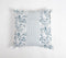 Block Printed Navy Floral Panels Cushion Cover