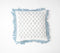 Block Printed Floral Cushion Cover with Fenced Edges