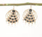 Black Glass & Gold-Toned Dangle Earrings