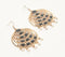 Black Glass & Gold-Toned Dangle Earrings