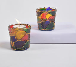 Bohemian Mosaic Candle Holder