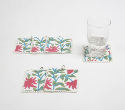Block Printed Botanical Coasters (Set of 6)