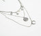 Bohemian Silver Tones Multi-Layered Necklace