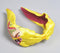 Birds-Embroidered Yellow Fabric Hair Band