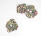 Block Printed Floral Forest Scrunchie Hair Ties set of 3