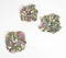 Block Printed Floral Forest Scrunchie Hair Ties set of 3