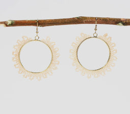 Boho Beaded Hoop Earrings