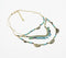 Boho Beaded Metal Statement Layered Necklace