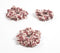 Block Printed Scarlet Floral Scrunchie Hair Ties set of 3
