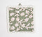 Block Printed Olive Floral Cotton Coasters with Lace trims (set of 6)