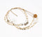Bone & Wooden Beads Multi-Strand Cream Boho Necklace