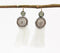 Boho Thread Design Velvet White Earrings