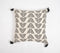 Boomerang Monochrome Cotton Tasseled Cushion Cover