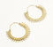 Brass Sun Huggie Hoop Earrings