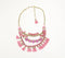 Bubblegum Beaded & Tasseled Boho Necklace