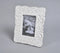 Carved Floral Deco White Photo Frame