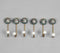 Ceramic Floral & Gold-Toned Iron Hooks (Set of 6)