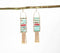 Bone Beaded Ladder Earrings with metallic accents