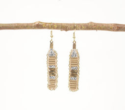 Champagne Party Beaded Dangle Earrings