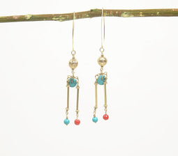 Cascading Charm Hoop Earrings