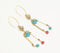 Cascading Charm Hoop Earrings