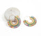 Boho Fringed variegated Hoop Earrings