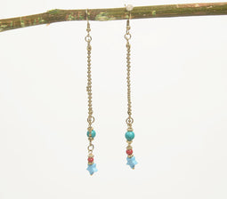 Cascading Charm Drop Earrings