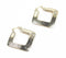 Champagne-Toned Etched Brass Huggie Diamond Earrings