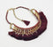 Chunky Metallic & Tasseled Maroon Choker Necklace