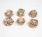 Champagne Rose shola wood flowers (set of 6)