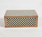 Checkered Monotone Resin & Wood Jewelry Box