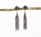Chrome Bead Tasseled Drop Earrings