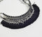 Chunky Metallic & Tasseled Monochrome Choker Necklace