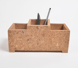 Classic Rectangular Cork Multi-Pen Holder