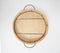 Classic Circular Handwoven Cane & Iron Tray
