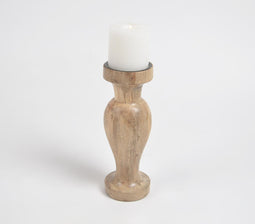 Classic Turned Wooden Candle Holder