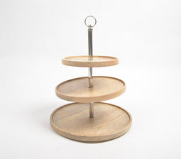 Classic Mango Wood 3-Tier Cake Stand