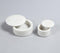 Classic Round White Marble Bowls with Lid (Set of 2)