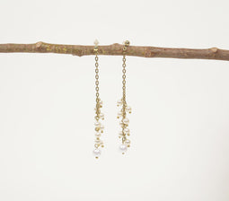 Cluster Pearls Drop Earrings